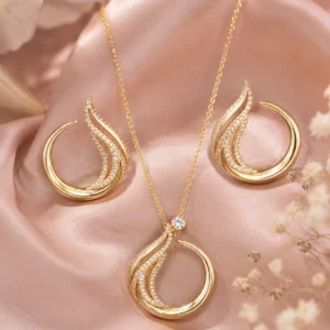 Luna Grace Crescent Anti-Tarnish Necklace Set