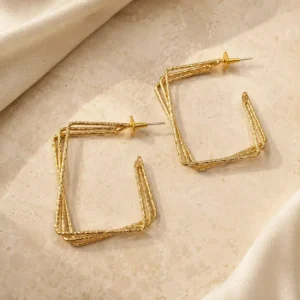 Aurelia Frame Handcrafted Anti-Tarnish Geometric Earrings